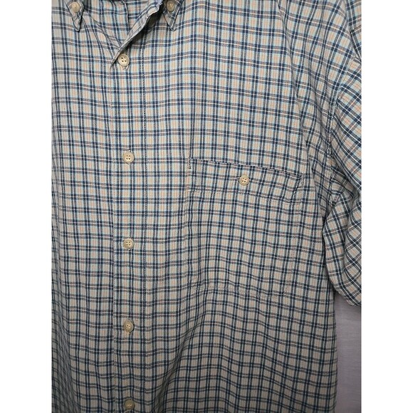 Bugle Boy Company Short Sleeve Button Shirt, Plaid, Sz XL, Green/Blue - Picture 9 of 9